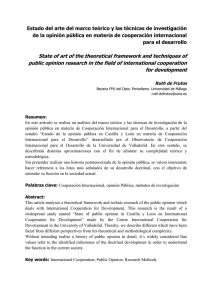 State of art of the theoretical framework and techniques of public