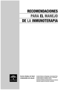 Manejo de la Inmunoterapia - Sociedad Española de Alergología e