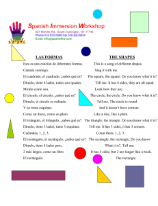 Spanish Immersion Workshop LAS FORMAS THE SHAPES