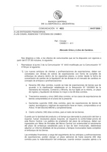 Comunicación "A" 4823 - del Banco Central de la República Argentina