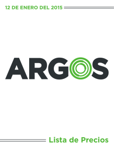 Lista de precios - Argos
