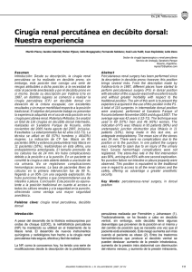 Cirugía renal percutánea en decúbito dorsal