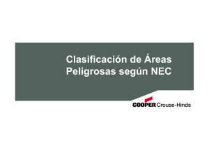 Clasificación áreas peligrosas NEC