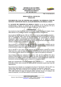 resolucion 10130-026-2014 viaticos alcalde 04 y 05 febrero 2014