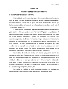 CAPÍTULO III MEDIDAS DE POSICIÓN Y DISPERSIÓN I