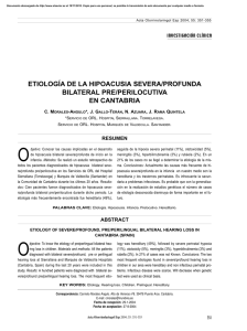 ETIOLOGÍA DE LA HIPOACUSIA SEVERA/PROFUNDA BILATERAL