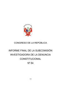 Denuncia 84 - Congreso de la Rep&uacute;blica