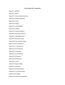 Lista de Mapas PDU – Diagnóstico Mapa Nº I.1 Ubicación Mapa Nº I