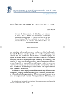 La bioética: Latinoamérica y la diversidad cultural