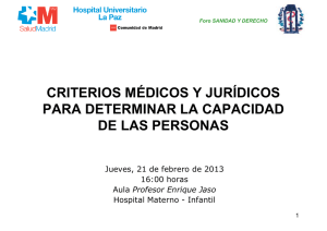 CRITERIOS MÉDICOS Y JURÍDICOS PARA DETERMINAR LA