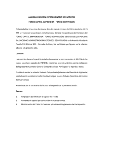 ASAMBLEA GENERAL EXTRAORDINARIA DE PARTÍCIPES