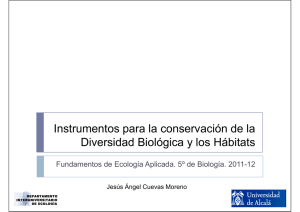 Instrumentos para la conservación de la Diversidad Biológica y los