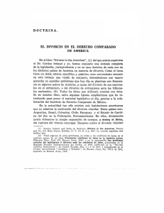 DOCTRINA. EL DIVORCIO EN EL DERECHO COMPARADO