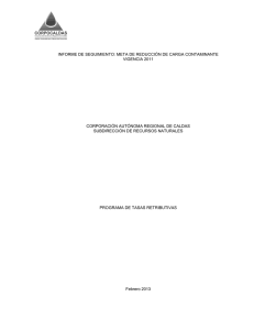 informe de seguimiento: meta de reducción de carga contaminante