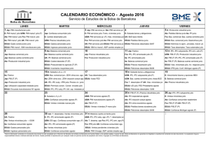 Agosto 2016 - Bolsa de Barcelona