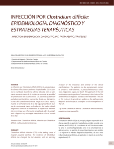 INFECCIÓN POR Clostridium difficile