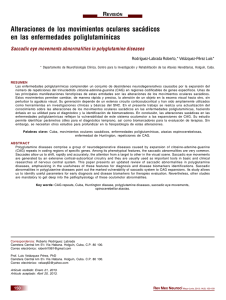 Alteraciones de los movimientos oculares sacádicos en las