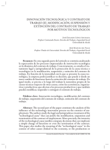 innovación tecnológica y contrato de trabajo (ii). modificación