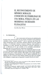 el reconocimiento de mínimos morales: condición