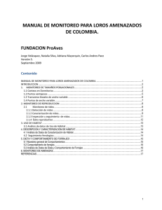 manual de monitoreo para loros amenazados de colombia.