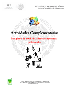 Actividades Complementarias - Instituto Tecnológico de Villahermosa