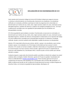 declaración de no discriminación de ccv