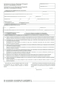 Sol`licitud de Llicéncia Municipal d`Ocupació Solicitud de Licencia