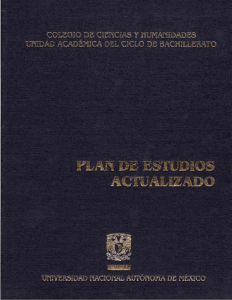 Plan de Estudios - Colegio de Ciencias y Humanidades