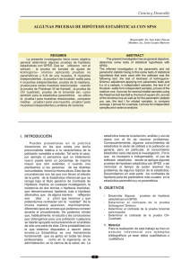 algunas pruebas de hipótesis estadísticas con spss