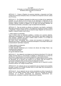 Ley 13203 El Senado y la Cámara de Diputados de la Provincia de