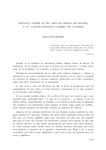 Crónica sobre el IES «Miguel Primo de Rivera» y su controvertido