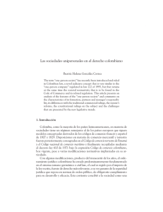 Las sociedades unipersonales en el derecho colombiano