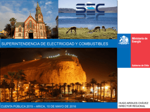Cuenta Pública Arica 2015 - Superintendencia de Electricidad y