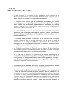 Obligaciones del Contratista - Asociación Chilena de Municipalidades