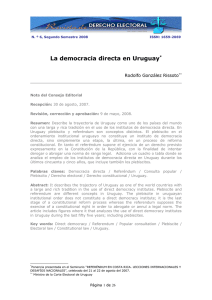 La democracia directa en Uruguay