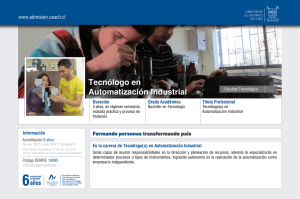 Malla Curricular Tecno. en Automatización Industrial 2016