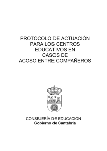 protocolo de actuación para los centros educativos en casos de