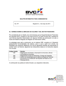 CIRCULAR EXTERNA XXX DE 2006 - Bolsa de Valores de Colombia