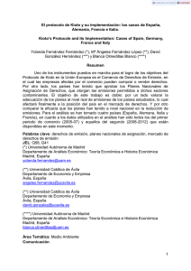 1 El protocolo de Kioto y su implementación: los casos de España