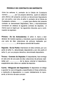 modelo de contrato de depósito