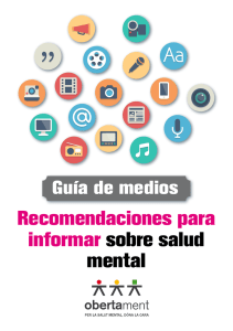 Recomendaciones para informar sobre salud mental