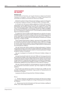 Normativa de l`Advocacia Catalana - Il·lustre Col·legi d`Advocats de