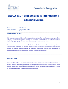 ENECO-680 – Economía de la Información y la Incertidumbre
