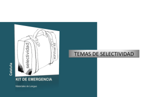 Kit de emergencia (Selectividad) - Materiales de Lengua y Literatura