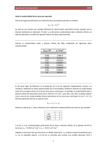 Apuntes de Electroquímica OCW 1 κ / S cm-1 0.002 2.84E