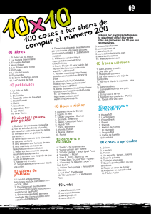 100 coses a fer abans de complir el número 200