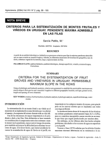 criterios para la sistematización de montes frutales y