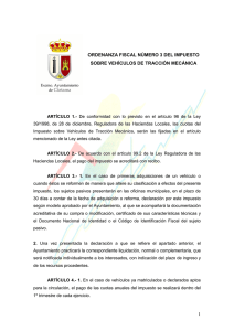 1 ordenanza fiscal número 3 del impuesto sobre vehículos de