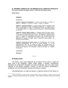El régimen jurídico de las riberas en el Derecho uruguayo