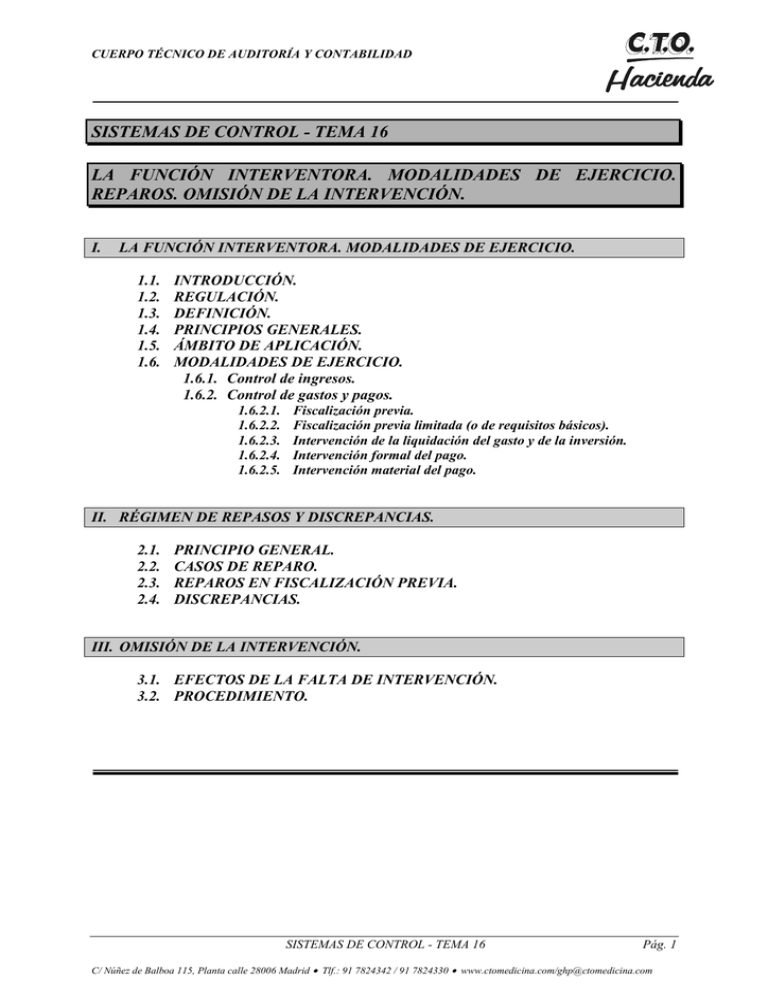 Sistemas De Control - Tema 16 La Función Interventora